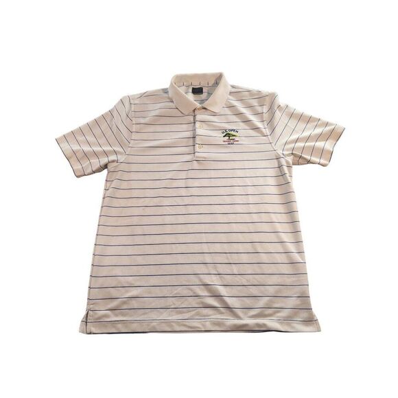 UPGA Tour Greg Norman Polo Men Sz XL U.S. Open Torrey PInes 121ST Striped Athlei - Picture 1 of 8